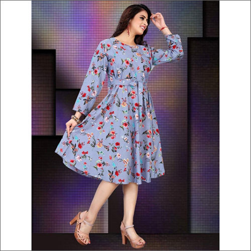 Buy Afreet Fashion Womens Aline Cotton Jaipuri Long One Piece Dress   Multicolour Free Size 4 Feet Length  at Amazonin
