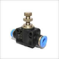 Pneumatic Flow Control Valve - Brass Metal, Port Size 1/8 To 1/2 Inch | Medium Pressure, High Rust & Chemical Resistance, Polished Surface