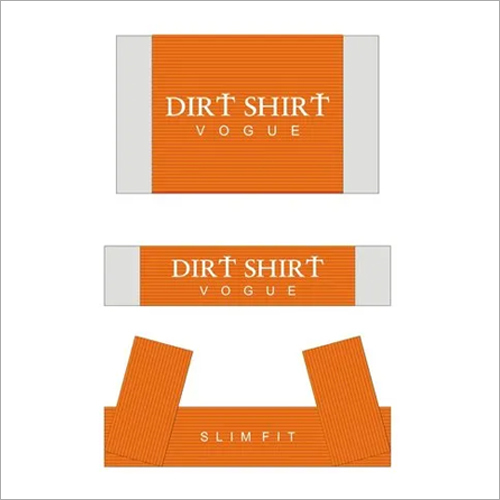 Cotton Shirt Label - Cotton Material, Rectangle Shape, Multicolor Printed Design | Water Activated Adhesive, Customized for Garments