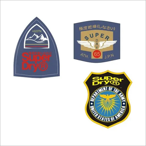 Hospital Security Uniform Label - Cotton Material, Custom Printed Patterns | Multicolor Design, Water Activated Adhesive, Custom Shapes Available
