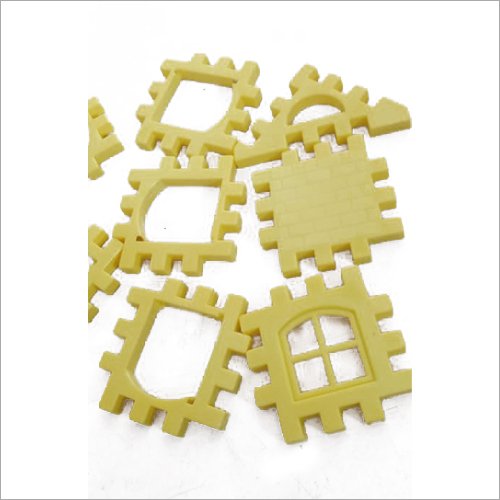 Plastic Blocks - ABS Plastic Material, Yellow Color | Versatile Plastic Toy Blocks for Creative Building Play