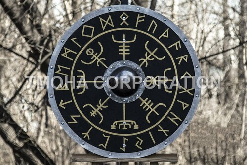 Medieval Shield / Round Shield / Greek Shield / Decorative Shield / Wooden Shield / Armor Shield / Handmade Shield / Decorative Shield MS0235
