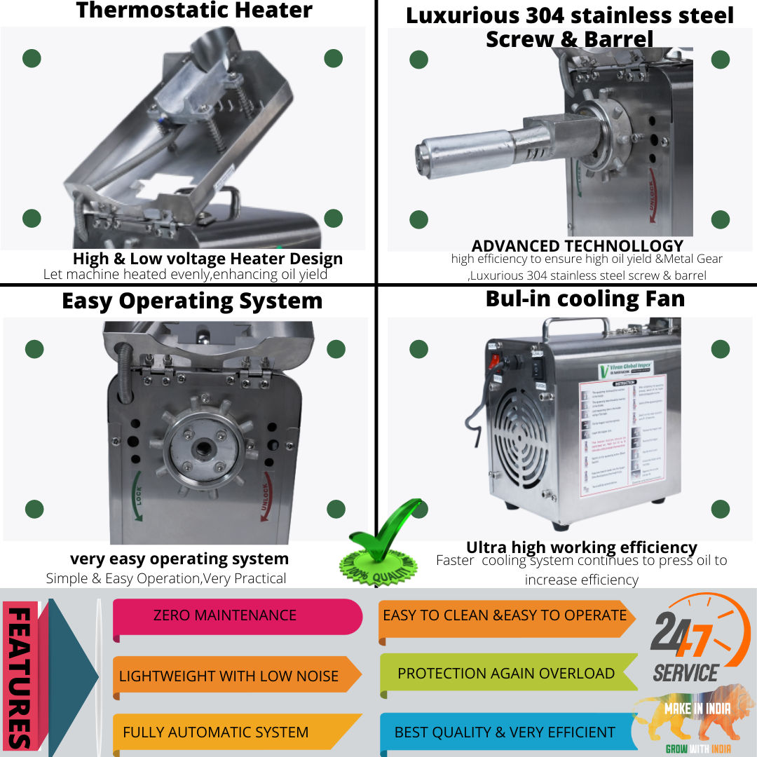 Domestic Expeller Oil Making Machines