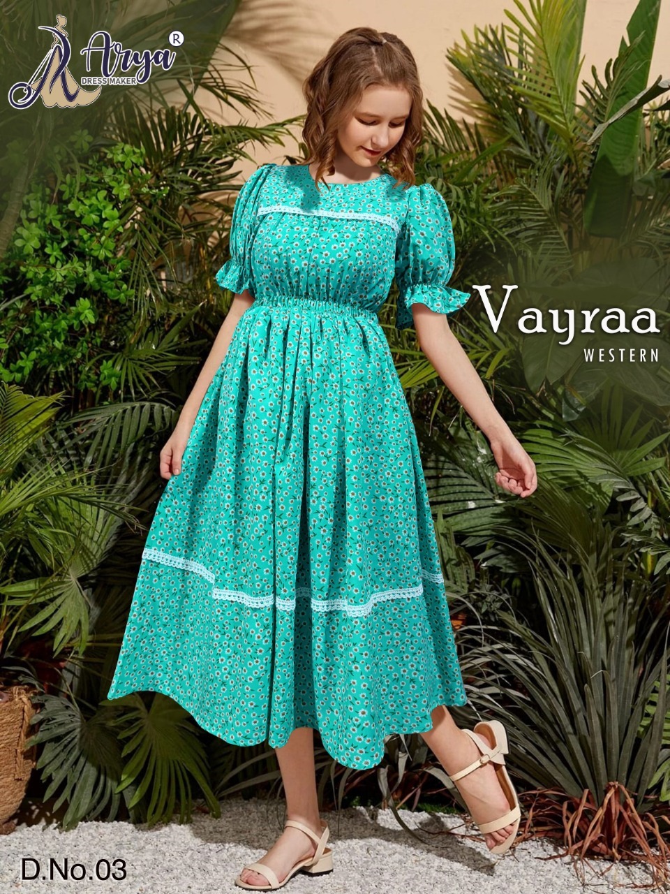 Kids Western Printed Dress
