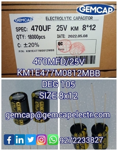 470mfd-25v Electrolytic Capacitor