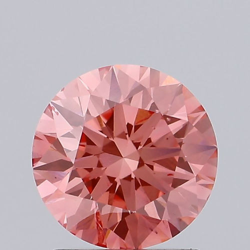 Round 1.71ct Fancy Vivid Pink SI2 IGI Certified CVD Lab Grown Diamond EC2569