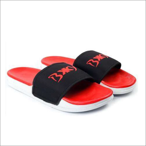 Mens Red And Black Slippers