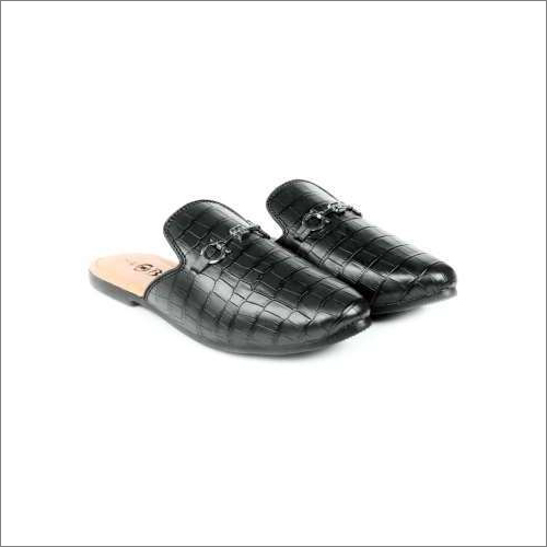 Mens Casual Black Mules