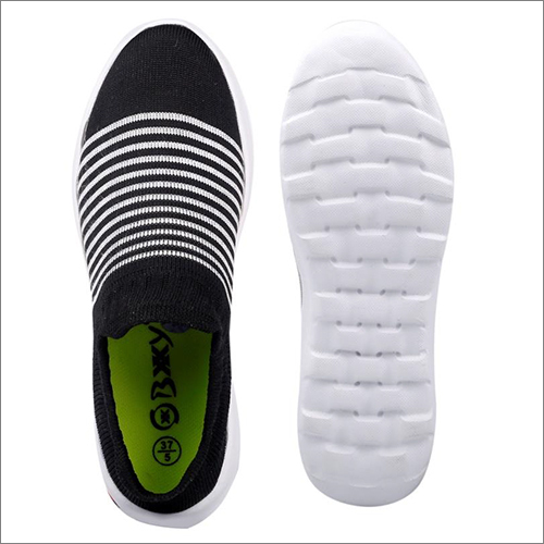 Ladies Black And White Sports Shoes