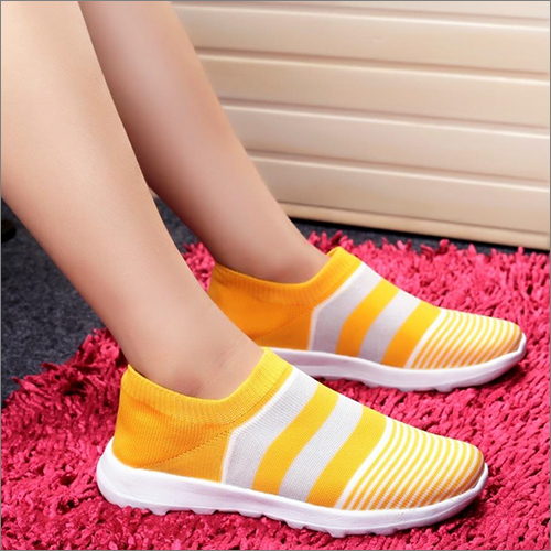 Ladies Light Yellow Sports Shoes