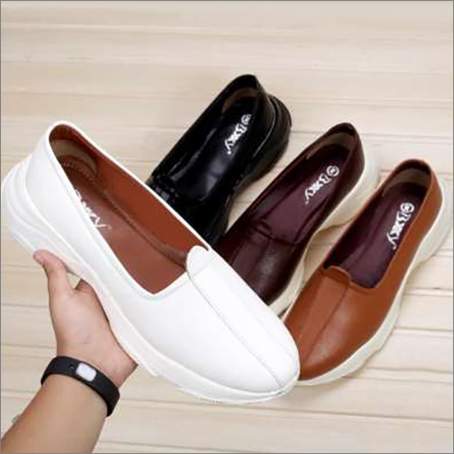 Mens White Leather Slip on Shoes