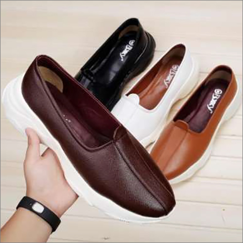 Mens Brown Leather Slip on Shoes