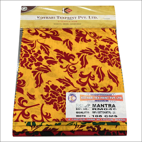 108 Cm Cotton Blouse Procian Prints Fabric - 108 Cm Width, Multicolor Printed Texture | Washable Material for Customized Blouse Designs