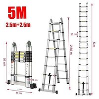 Bigapple Aluminium Folding Step Ladder Portable and Compact 5 meters ladder