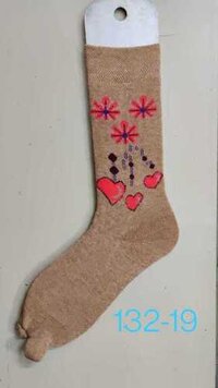 Woolen Ladies Thumb Socks - Color: Multicolor