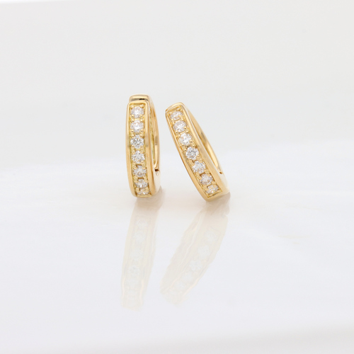 Petit Gyutto Clip-on Earring/ Ear Cuff with Diamond