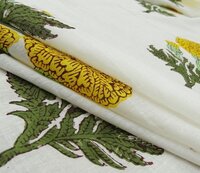 Multi Color Floral Hand Block Print Cotton Fabric