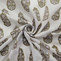 Small Buta Hand Block Print 100% Cotton Fabric
