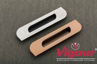 Modern Solid Invisible Concealed Embedded Concealed Pull Handle Extended Drawer Pulls Closet Door Cabinet Closet Pull Handle Vch-126 - Color: Brown