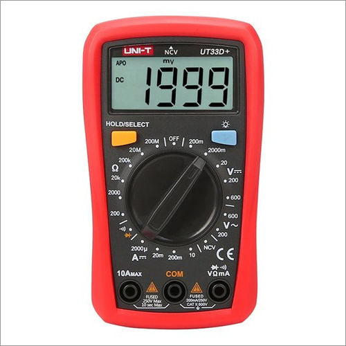 Red And Grey Uni-T Ut33D Plus Palm Size Digital Multi Meter With 2 Meter Drop Test