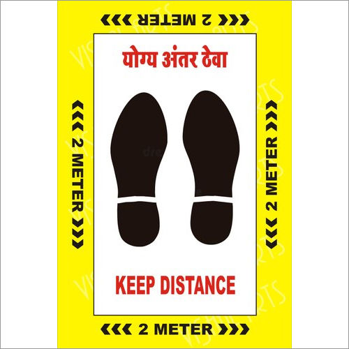 White Rajshree Covid19 Elevator- Lift Social Distance Stickers