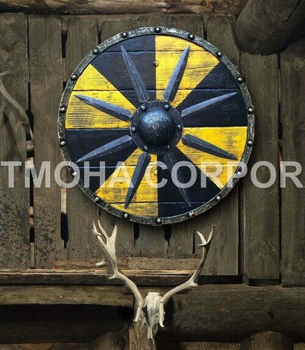 Medieval Shield / Round Shield / Greek Shield / Decorative Shield / Wooden Shield / Armor Shield / Handmade Shield / Decorative Shield MS0250