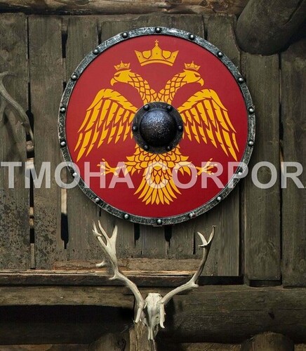 Medieval Shield / Round Shield / Greek Shield / Decorative Shield / Wooden Shield / Armor Shield / Handmade Shield / Decorative Shield MS0256