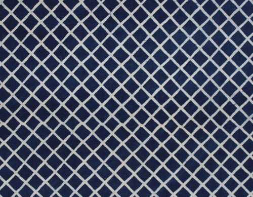 Blue Hand Block Print Fabric