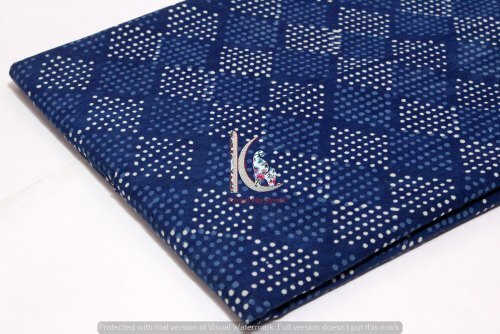 Dabu Hand Block Print 100% Cotton Natural Indigo Blue Print Fabric