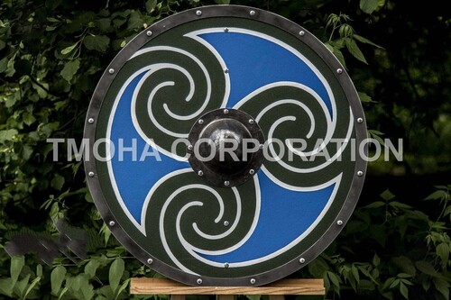 Medieval Shield / Round Shield / Greek Shield / Decorative Shield / Wooden Shield / Armor Shield / Handmade Shield / Decorative Shield MS0259
