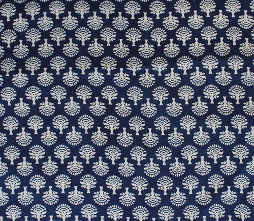 Floral Cotton Hand Block Printed Fabric
