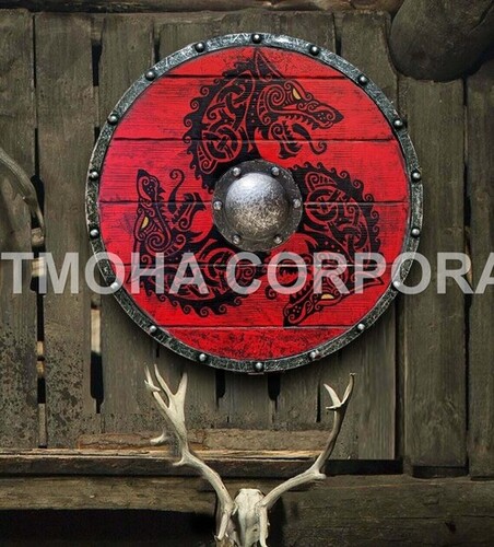 Medieval Shield / Round Shield / Greek Shield / Decorative Shield / Wooden Shield / Armor Shield / Handmade Shield / Decorative Shield MS0262