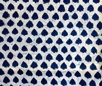 Indigo Blue Hand Block Floral Print Kurti Fabric