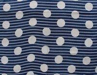 Indigo Blue Polka Dot Hand Block Print Cotton Fabric