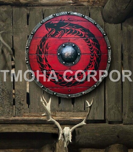 Medieval Shield / Round Shield / Greek Shield / Decorative Shield / Wooden Shield / Armor Shield / Handmade Shield / Decorative Shield MS0266