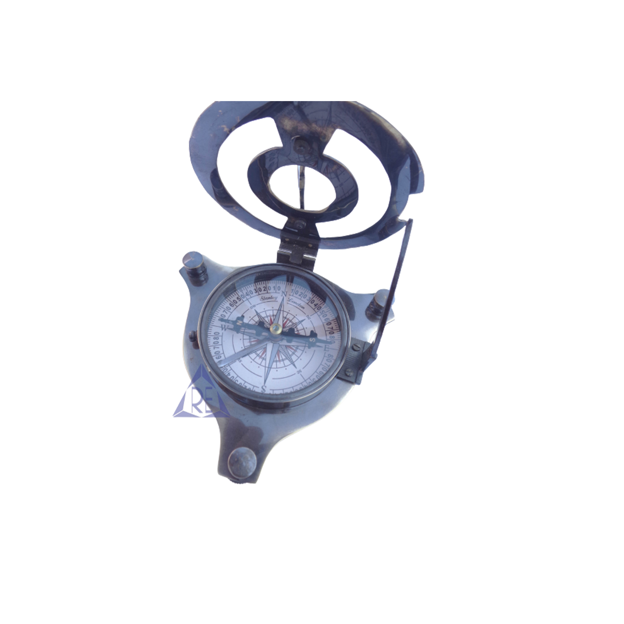 Antique Finish Brass Sundial Compass