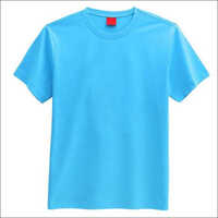 Boys Half Sleeve Casual T-shirt - Cotton, Medium Size, Blue Color | Plain O-neck Design