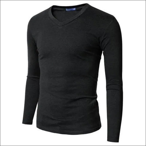 Black Mens Plain T Shirt