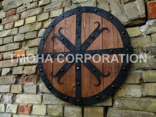 Iron Medieval Shield / Round Shield / Greek Shield / Decorative Shield / Wooden Shield / Armor Shield / Handmade Shield / Decorative Shield Ms0276