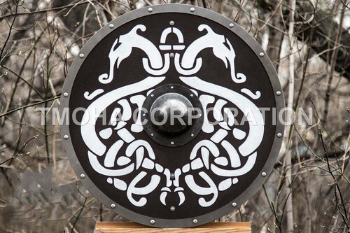 Medieval Shield / Round Shield / Greek Shield / Decorative Shield / Wooden Shield / Armor Shield / Handmade Shield / Decorative Shield MS0280