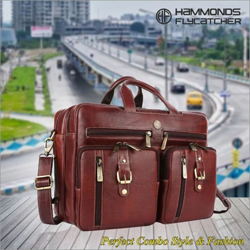 Hammonds Flycatcher Genuine Brown Leather Office Bag