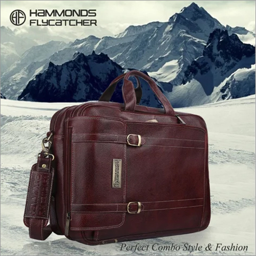 Brown Leather 15.6 Inch Laptop Messenger Bag - 39x15x29 cm Size, Solid Pattern, 1 Year Warranty, Ideal for Men