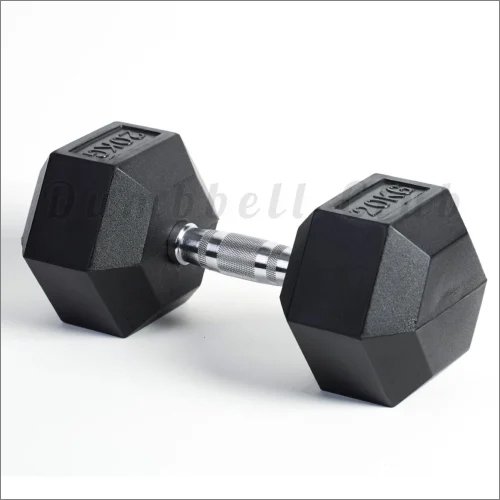 Hexagon Dumbbell - 20 kg | Durable Design, Manual Operation for Muscle Gain, All Exercise, Endurance, Strength Toning