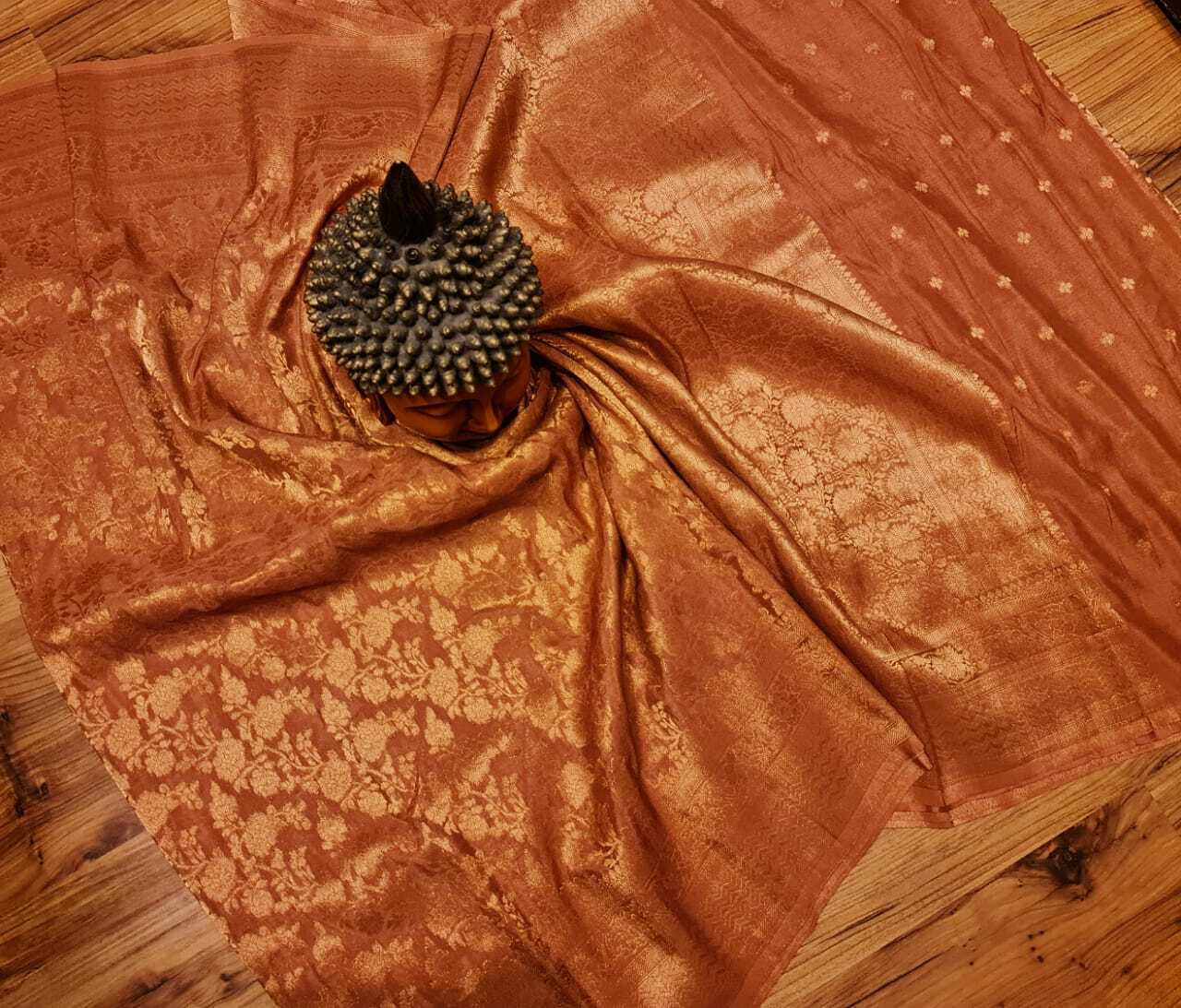 khadi georgette jarie silk saree