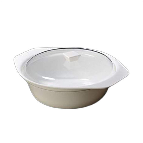 White Melamine Donga With Lid