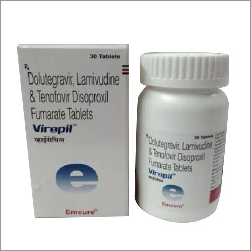 Viropil Tablets - Dolutegravir (50mg), Lamivudine (300mg), Tenofovir Disoproxil Fumarate (300mg) | Prescription HIV Treatment, Cold & Dry Storage, Dosage as Suggested