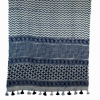 Blue Designer Fancy Woman Stole Cotton Lades Scarf 22x72 Inches