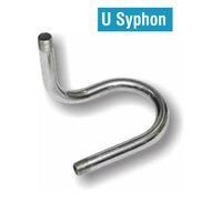 U Type Syphon Tube - Stainless Steel, 100mm X 100mm X 100mm , Polished Finish, Threaded Connection, 10 Bar Pressure Rating, 90°c Temperature Rating, 0.5 Kg Weight
