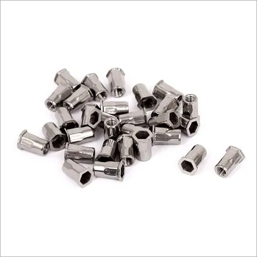Semi Hex Rivet Nut - Stainless Steel, Size M-3 to M-12, Silver | Industrial Usage, Durable Design