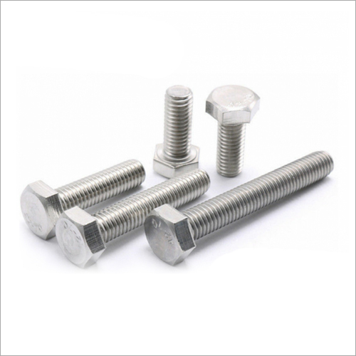 Stainless Steel Hex Bolt - Stainless Steel 304/316/202 Grade, M3-M36 Sizes, Polished Silver Finish | Hexagonal Shape for Industrial Applications